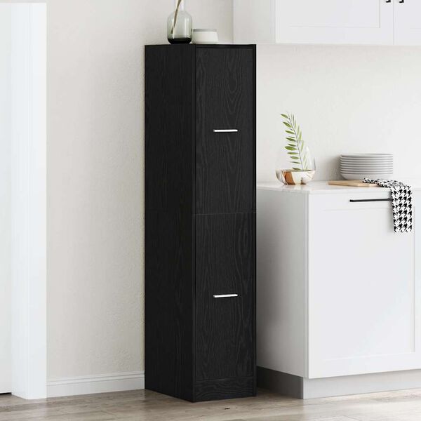 vidaXL Armoire d'apothicaire Ch&ecirc;ne noir 30x41x144,5 cm Bois d'ing&eacute;nierie