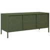 vidaXL Meuble TV vert olive 101,5x39x43,5 cm acier lamin&eacute; &agrave; froid
