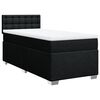 vidaXL Sommier &agrave; lattes de lit avec matelas Noir 90x200 cm Tissu