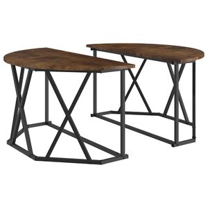 vidaXL Table basse Ch&ecirc;ne fum&eacute; 80 x 80 x 42 cm