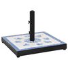 vidaXL Base de parasol bleu et blanc carr&eacute; 12 kg