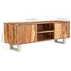 vidaXL Meuble TV Bois de Sesham massif avec finition miel 118x30x40 cm