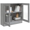 vidaXL Armoire à vitrine Sonoma gris 82,5x30,5x80 cm Bois d'ingénierie