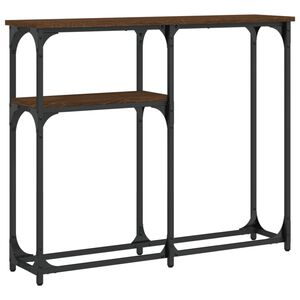 vidaXL Table console ch&ecirc;ne marron 90x22,5x75 cm bois d'ing&eacute;nierie