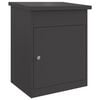 vidaXL Bo&icirc;te de d&eacute;p&ocirc;t de colis avec porte Noir 47,5 x 38 x 59 cm Acier