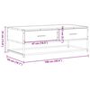 vidaXL Table basse chêne sonoma 100x50x35cm bois d'ingénierie et métal