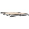 vidaXL Cadre de lit sans matelas sonoma gris 120x200 cm