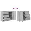 vidaXL Buffet avec tiroir sonoma gris 71x35x65 cm bois d'ingénierie