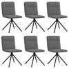 vidaXL Chaises &agrave; manger lot de 6 gris fonc&eacute; tissu
