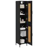 vidaXL Haut Armoire Ch&ecirc;ne noir 34,5 x 34 x 180 cm Bois d'ing&eacute;nierie