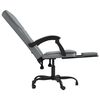 vidaXL Fauteuil inclinable de bureau gris clair tissu