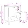 vidaXL Buffets 3 pcs Ch&ecirc;ne noir 60 x 35 x 70 cm Bois d'ing&eacute;nierie