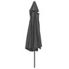 vidaXL Parasol de jardin avec m&acirc;t en m&eacute;tal 390 cm anthracite