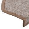 vidaXL Tapis d'escalier 10 pièces 65 x 24 x 4 cm Marron clair Demi-rond Grand