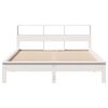 vidaXL Cadre de lit sans matelas blanc 135x190 cm bois de pin massif