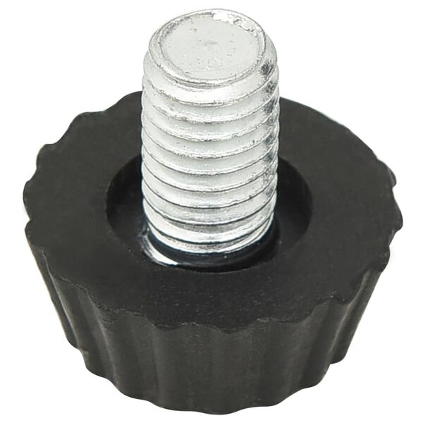 vidaXL Pieds de meubles r&eacute;glables M8 18 pcs Noir