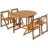 vidaXL Ensemble &agrave; manger d'ext&eacute;rieur pliable 5pcs Bois d'acacia solide
