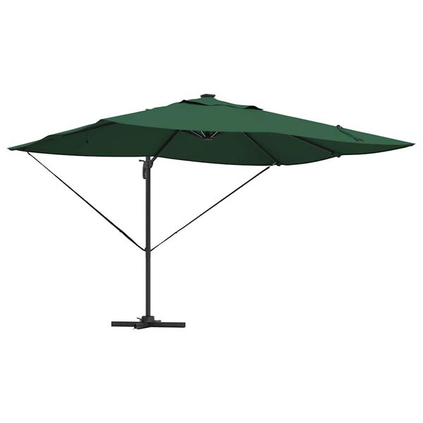 vidaXL Parasol Vert 352 x 251 x 265 cm Polyester et Aluminium