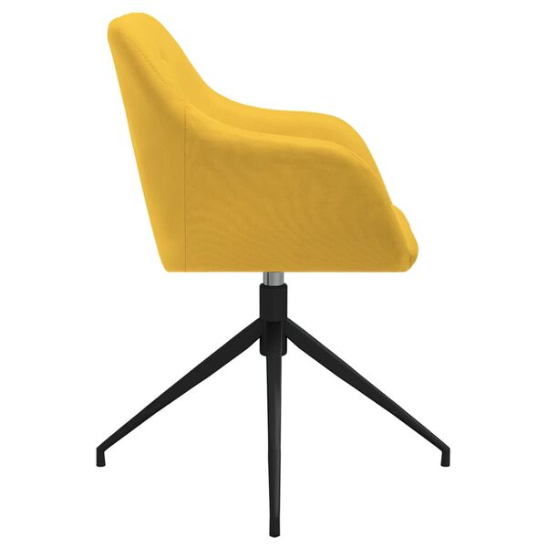 vidaXL Chaises pivotantes &agrave; manger lot de 6 jaune tissu
