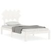 vidaXL Cadre de lit sans matelas blanc bois de pin massif