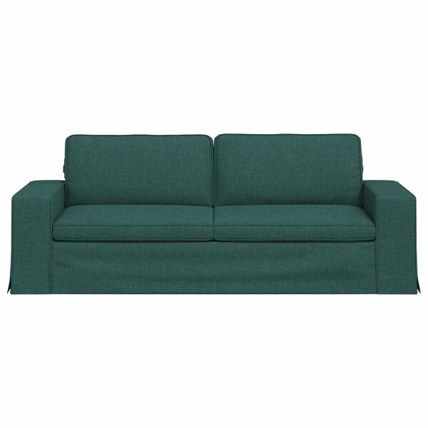 vidaXL Canap&eacute; Vert fonc&eacute; 222 x 80 x 82 cm tissu