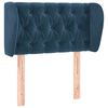 vidaXL Tête de lit avec oreilles Bleu foncé 83x23x78/88 cm Velours