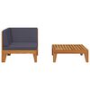 vidaXL Salon de jardin 2 pcs avec coussins Bois d'acacia solide