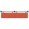 vidaXL T&ecirc;te de lit suspendue Uni Rouge orange 210 x 55 x 5 cm