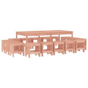 vidaXL Ensemble &agrave; manger de jardin 17 pcs bois massif de Douglas