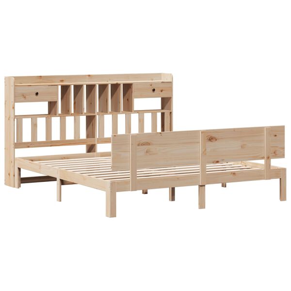 vidaXL Lit biblioth&egrave;que sans matelas 180x200 cm bois massif de pin