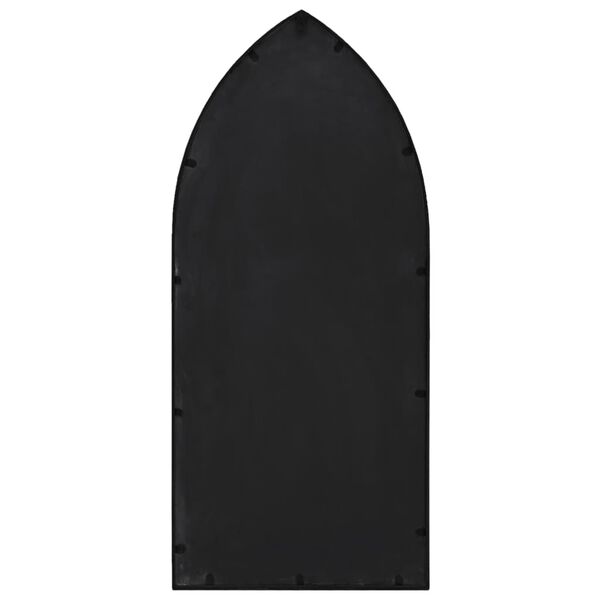 vidaXL Miroir de jardin Noir 70x30 cm Fer pour utilisation extérieure