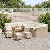 vidaXL Ensemble de canap&eacute; de jardin 13 pcs Beige polyrotin