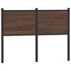 vidaXL T&ecirc;te de lit de remplacement ch&ecirc;ne marron 120 cm bois d'ing&eacute;nierie et acier