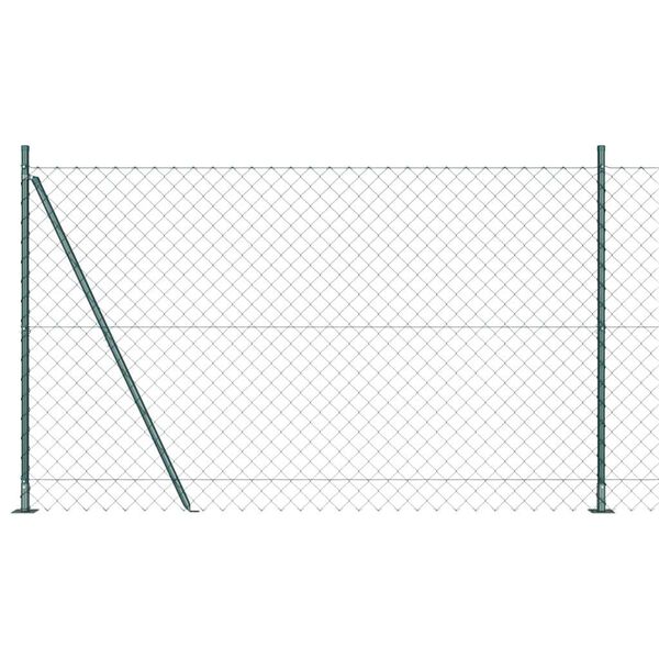 vidaXL Poteau de cl&ocirc;ture. Vert 25 x 1,6 m (maille 60 x 60 mm)