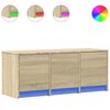 vidaXL Meuble TV avec LED ch&ecirc;ne sonoma 97x34x40 cm bois d'ing&eacute;nierie