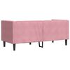 vidaXL Canap&eacute; Chesterfield avec traversins 2 places rose velours