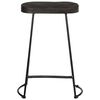 vidaXL Tabourets de bar lot de 2 noir 45x40x62 cm bois manguier massif