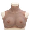 vidaXL Plastron en silicone marron p&acirc;le coupe D