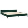 vidaXL Cadre de lit sans matelas vert fonc&eacute; 180x200 cm velours