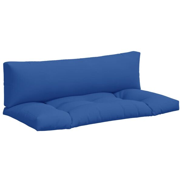 vidaXL Coussins de palette lot de 2 bleu tissu
