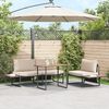 vidaXL Ensemble de salle à manger pour jardin 3 pcs Taupe Acier