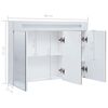 vidaXL Armoire de salle de bain &agrave; miroir LED 88x13x62 cm