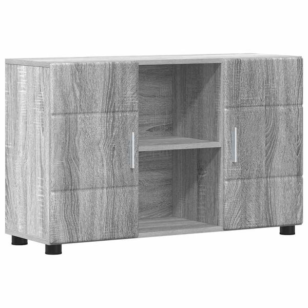 vidaXL Buffet Gris Sonoma 88,5 x 30,5 x 55,5 cm Bois d'ing&eacute;nierie