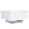 vidaXL Table basse avec lumières LED blanc 55x55x31 cm