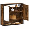 vidaXL Armoire &agrave; miroir de salle de bain ch&ecirc;ne fum&eacute; bois d&rsquo;ing&eacute;nierie