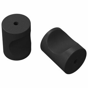 vidaXL Poign&eacute;es de Cabinet 2 pc Noir M4 x 12 mm Fer