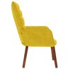 vidaXL Chaise de relaxation jaune velours