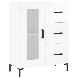 vidaXL Buffet Blanc brillant 69,5x34x90 cm Bois d'ingénierie