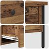 vidaXL Cabinet de Chevet avec tiroir Bois ancien 40 x 42 x 50 cm