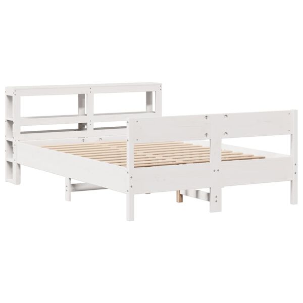 vidaXL Cadre de lit sans matelas blanc 120x200 cm bois de pin massif